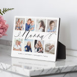 Gift for Nonna | Foto-collage voor kleinkinderen Fotoplaat<br><div class="desc">Stuur een mooi gepersonaliseerd cadeau naar je oma (Nonna) dat ze voor altijd zal koesteren. Speciale gepersonaliseerde fotocollage voor kleinkinderen om uw eigen speciale familiefoto's en herinneringen weer te geven. Ons ontwerp is voorzien van een eenvoudig rasterontwerp met acht foto's, met "Nonna", dat is ontworpen in een prachtige, handgeschreven zwarte...</div>