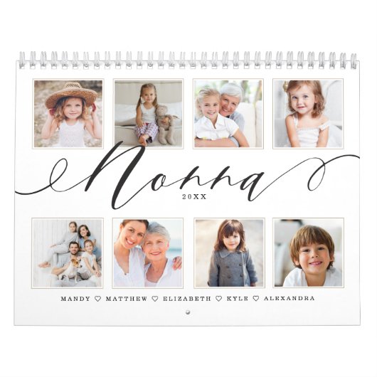 Gift for Nonna | Foto's voor kleinkinderen Kalender (Hoes)