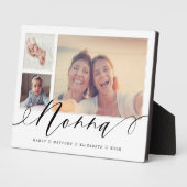 Gift for Nonna | Grootkinderen 3 Foto-collage Fotoplaat (Zijkant)