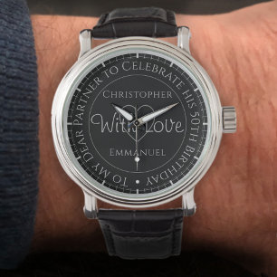 Gift for Partner of Husband op zijn 50e verjaardag Horloge