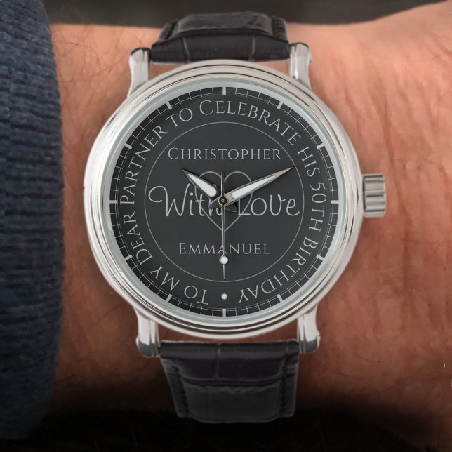 Gift for Partner of Husband op zijn 50e verjaardag Horloge (Creator heeft geüpload)