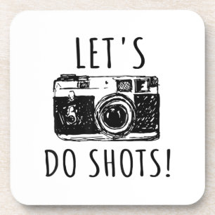 Gift for photographer Funny Lets do Shots Bier Onderzetter