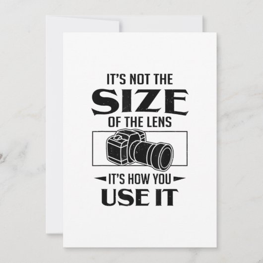 Gift for photographer is niet de grootte van de le aankondiging (Voorkant)