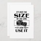 Gift for photographer is niet de grootte van de le aankondiging (Voorkant / Achterkant)