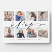 Gift for Pop Grandchildren Photo Collage Fotoplaat (voorkant)
