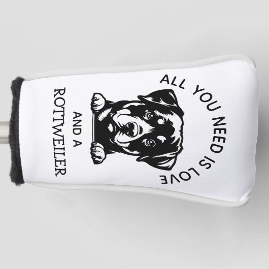  Gift for Rottweiler-Loving Golfers Golfheadcover (Voorkant)