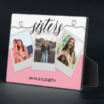 Gift for Sister Custom Photo Collage Pink Cute Fotoplaat<br><div class="desc">Gift for Sister Custom Photo Collage Pink Cute</div>