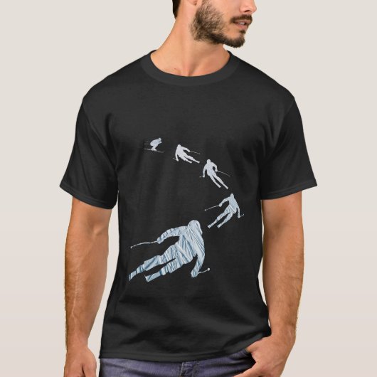 Gift for Skier - Unique Winter Sport Design T-shirt (Voorkant)