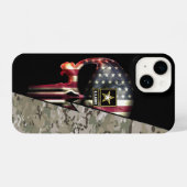 Gift for Skull Lover Militaire Veteraan Camo Solda iPhone Hoesje (Achterkant horizontaal)
