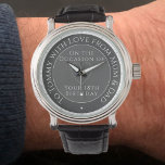 Gift for Son op zijn 18e Birthday Watch Horloge<br><div class="desc">Gift watch for Son op zijn achttiende verjaardag. Twee toonachtergrond. Speciale wacht met inscriptie. 18 jaar oud. Herdenkingsverjaardagstang.</div>