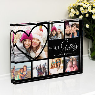 Gift for Soul Sisters 7 Photo Collage Heart BFFs Fotoblokken