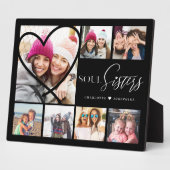 Gift for Soul Sisters 7 Photo Collage Heart BFFs Fotoplaat (Zijkant)