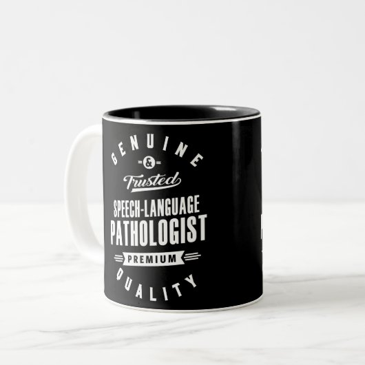 Gift for Speech Language Patholoog Tweekleurige Koffiemok (Voorkant links)