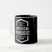 Gift for Speech Pathologist Tweekleurige Koffiemok (Voorkant links)