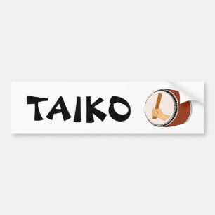 Gift for Taiko Drummer Taiko Drum Japans Bumpersticker