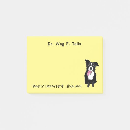 Gift for Veterinarian Border Collie Funny Custom Post-it® Notes (Voorkant)