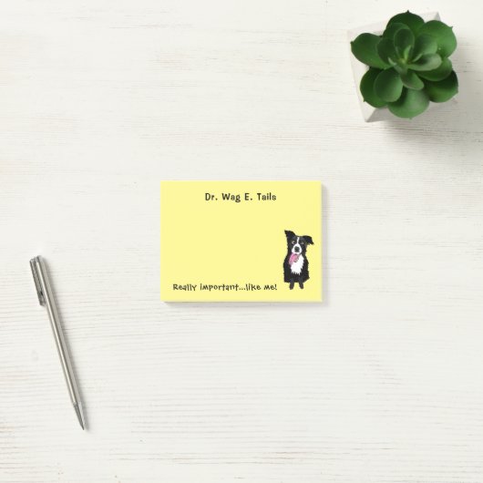 Gift for Veterinarian Border Collie Funny Custom Post-it® Notes (Kantoor)