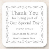 Gift for Wedding Guests Bier Onderzetter (Voorkant)