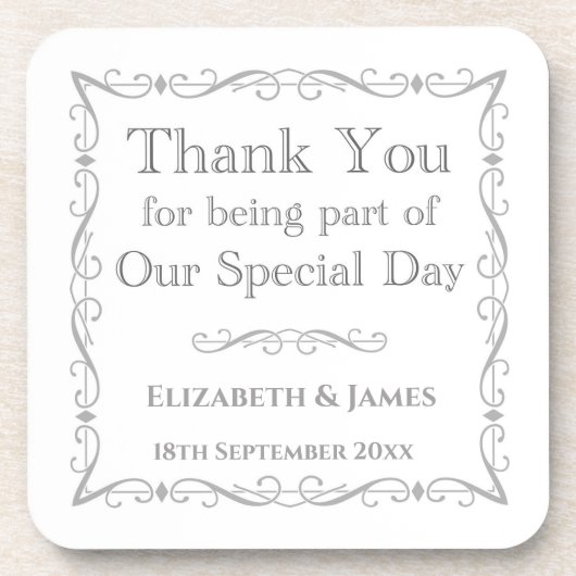 Gift for Wedding Guests Bier Onderzetter (Voorkant)