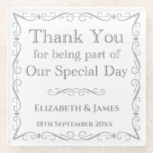 Gift for Wedding Guests Glazen Onderzetter (Voorkant)