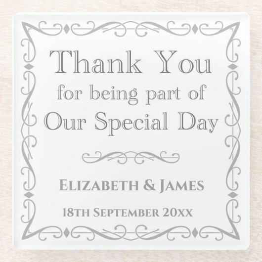 Gift for Wedding Guests Glazen Onderzetter (Voorkant)