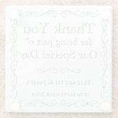 Gift for Wedding Guests Glazen Onderzetter (Achterkant)