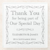 Gift for Wedding Guests Glazen Onderzetter (Voorkant)