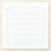 Gift for Wedding Guests Glazen Onderzetter (Achterkant)