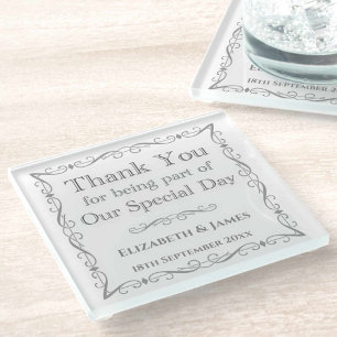 Gift for Wedding Guests Glazen Onderzetter