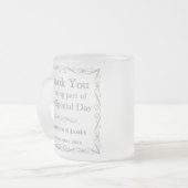 Gift for Wedding Guests Matglas Koffiemok (Voorkant links)