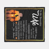 Gift for Wife from Husband Marry Couple Valentijn Fleece Deken (Voorkant (Horizontaal))