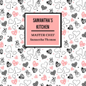 Gift for Wife Love Lettering Heart Sketch Apron Schort