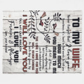 Gift for Wife | Naar mijn vrouw brief Fleece Deken (Voorkant (Horizontaal))