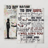 Gift for Wife | Naar mijn vrouw brief Kaart (Voorkant / Achterkant)