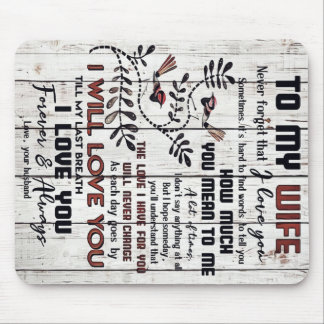 Gift for Wife | Naar mijn vrouw brief Muismat