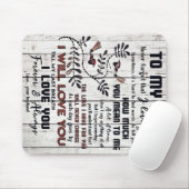 Gift for Wife | Naar mijn vrouw brief Muismat (Met muis)