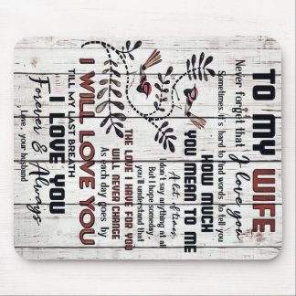 Gift for Wife | Naar mijn vrouw brief Muismat