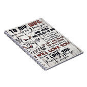 Gift for Wife | Naar mijn vrouw brief Notitieboek (Rechterzijde)