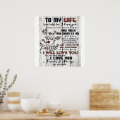 Gift for Wife | Naar mijn vrouw brief Poster (Keuken)