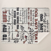 Gift for Wife | Naar mijn vrouw brief Sherpa Deken (Voorkant (horizontaal))