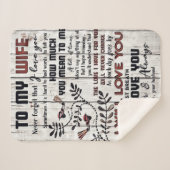 Gift for Wife | Naar mijn vrouw brief Sherpa Deken (Voorkant (horizontaal))