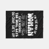 Gift For Women Motivational Quote Confident Woman Fleece Deken (Voorkant (Horizontaal))