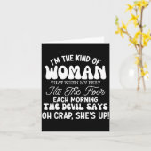 Gift For Women Motivational Quote Confident Woman  Kaart (Gele Bloem)