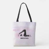 Gift for Yoga Pilates Lovers Personalized Tote Bag (Achterkant)