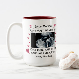 Gift from Baby For Mama to be, baby ultrasound Tweekleurige Koffiemok