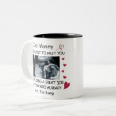 Gift from Baby for mammie Tweekleurige Koffiemok (Voorkant links)