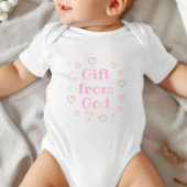 Gift From God, Religious Girl Baby Gift, Bapstism Romper