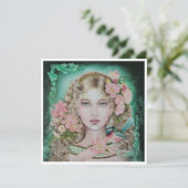 Gift from the fairy wren square greeting card kaart (Staand voorkant)