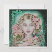 Gift from the fairy wren square greeting card kaart (Voorkant)