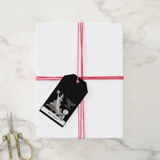 Gift Giver-Merry Kerstmis Cadeaulabel (Met Touw)